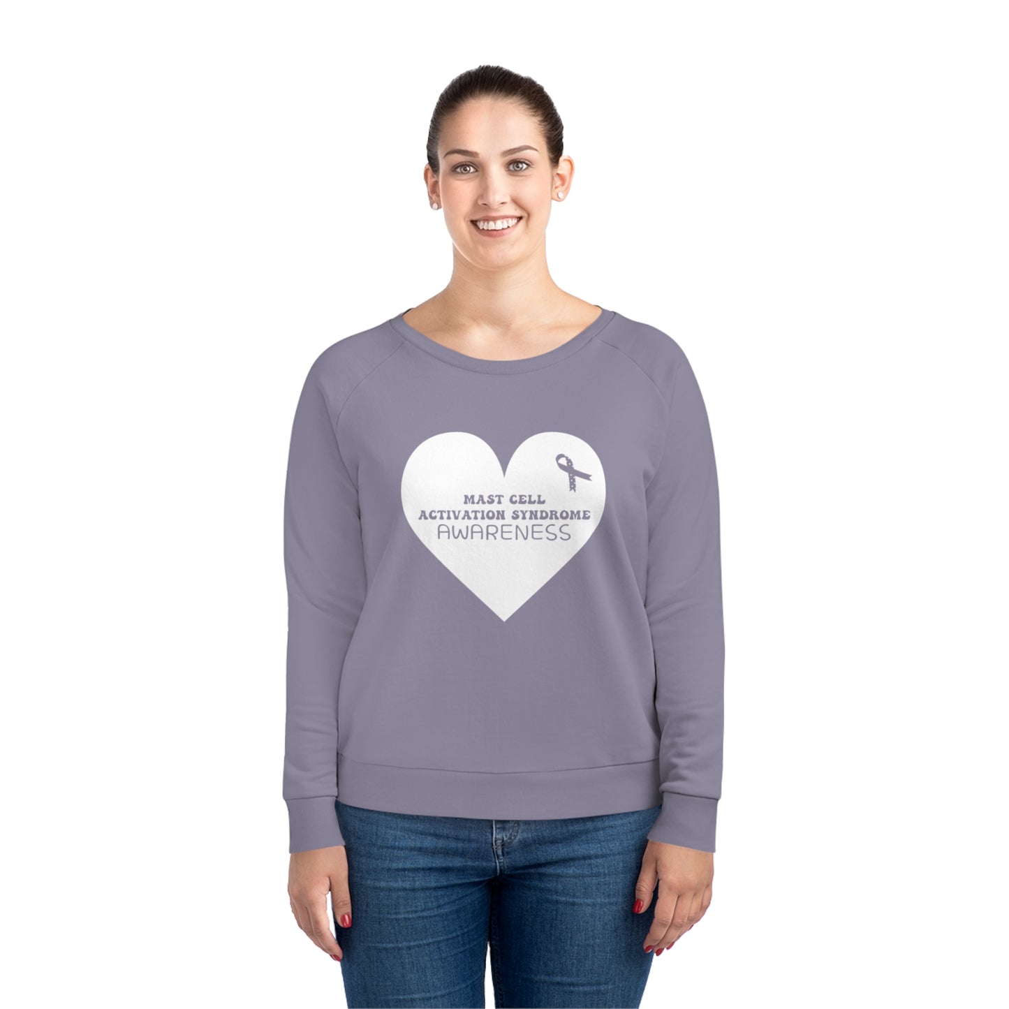 Awareness Heart - Mast Cell Activation Syndrome, Women's Dazzler Relaxed Organic Fit Sweatshirt, Printed