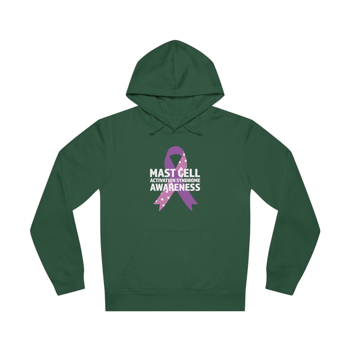 Awareness Ribbon - Mast Cell Activation Syndrome, Unisex Organic Drummer Hoodie, Printed