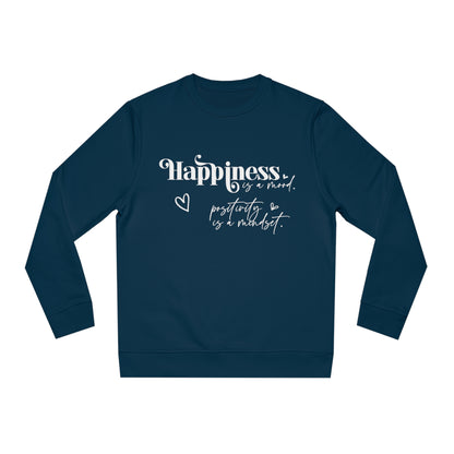 Happiness is a Mood, Unisex Organic Sweatshirt, Printed