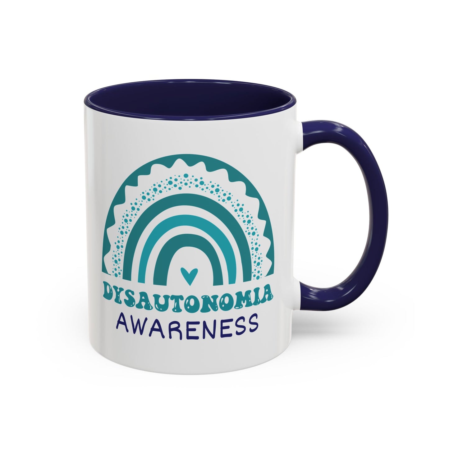 Dysautonomia Big Awareness Rainbow | Lead-free Accent Coffee Mug (11, 15oz)