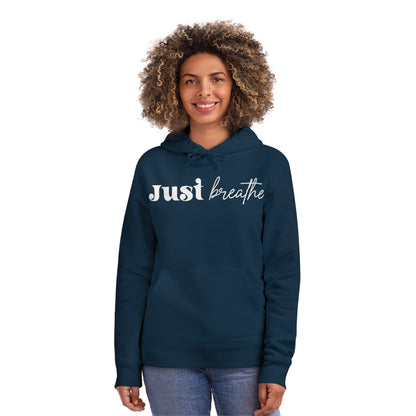 Just Breathe, Unisex Organic Drummer Hoodie, Printed