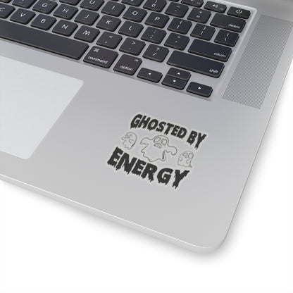 Ghosted by Energy with Spooky Ghosts, Sticker (Black)