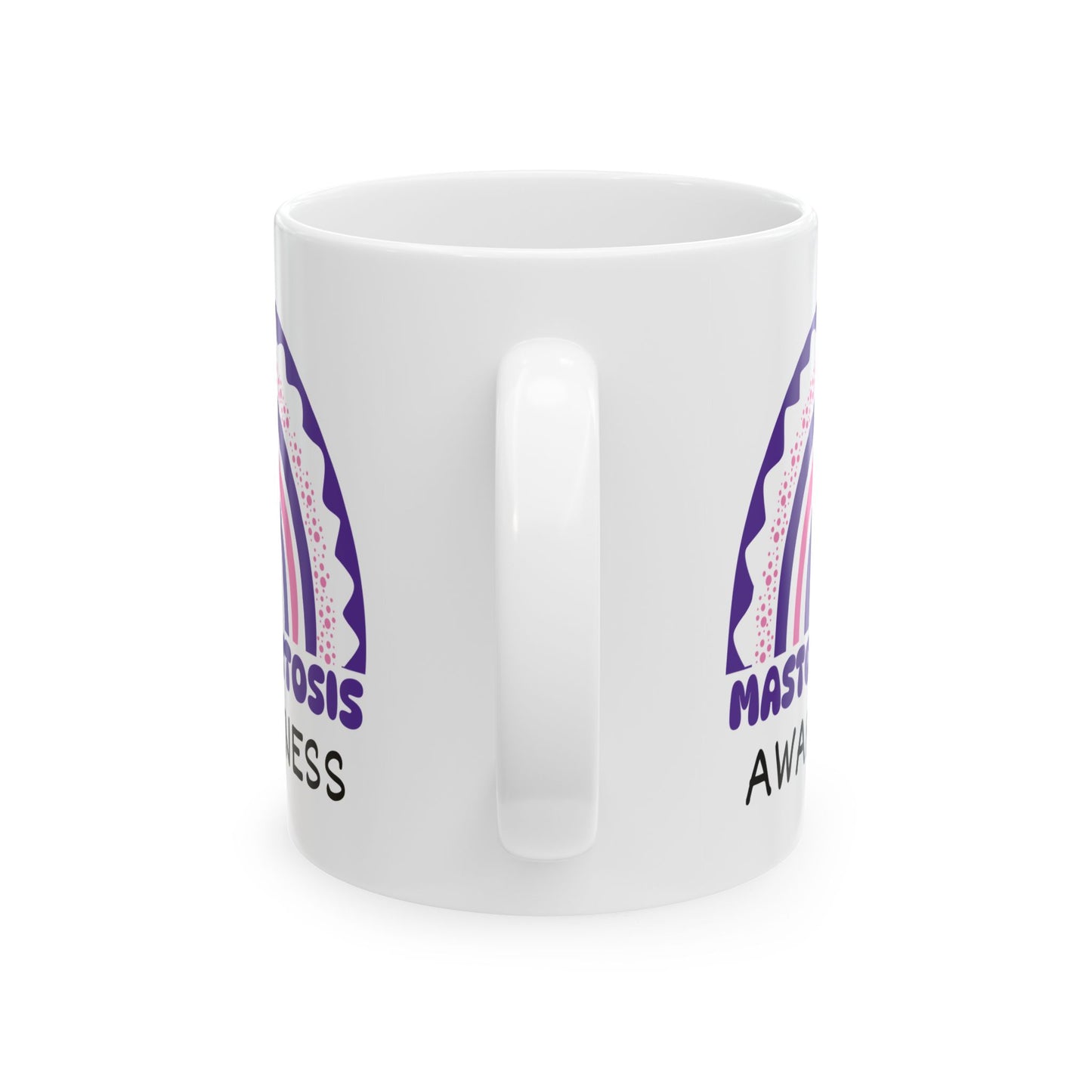 Mastocytosis Big Awareness Rainbow | Lead-free Ceramic Mug, (11oz, 15oz)