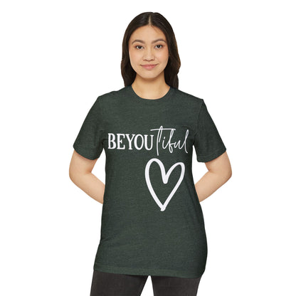 BeYOUtiful, Unisex Organic Cotton T-shirt, Printed