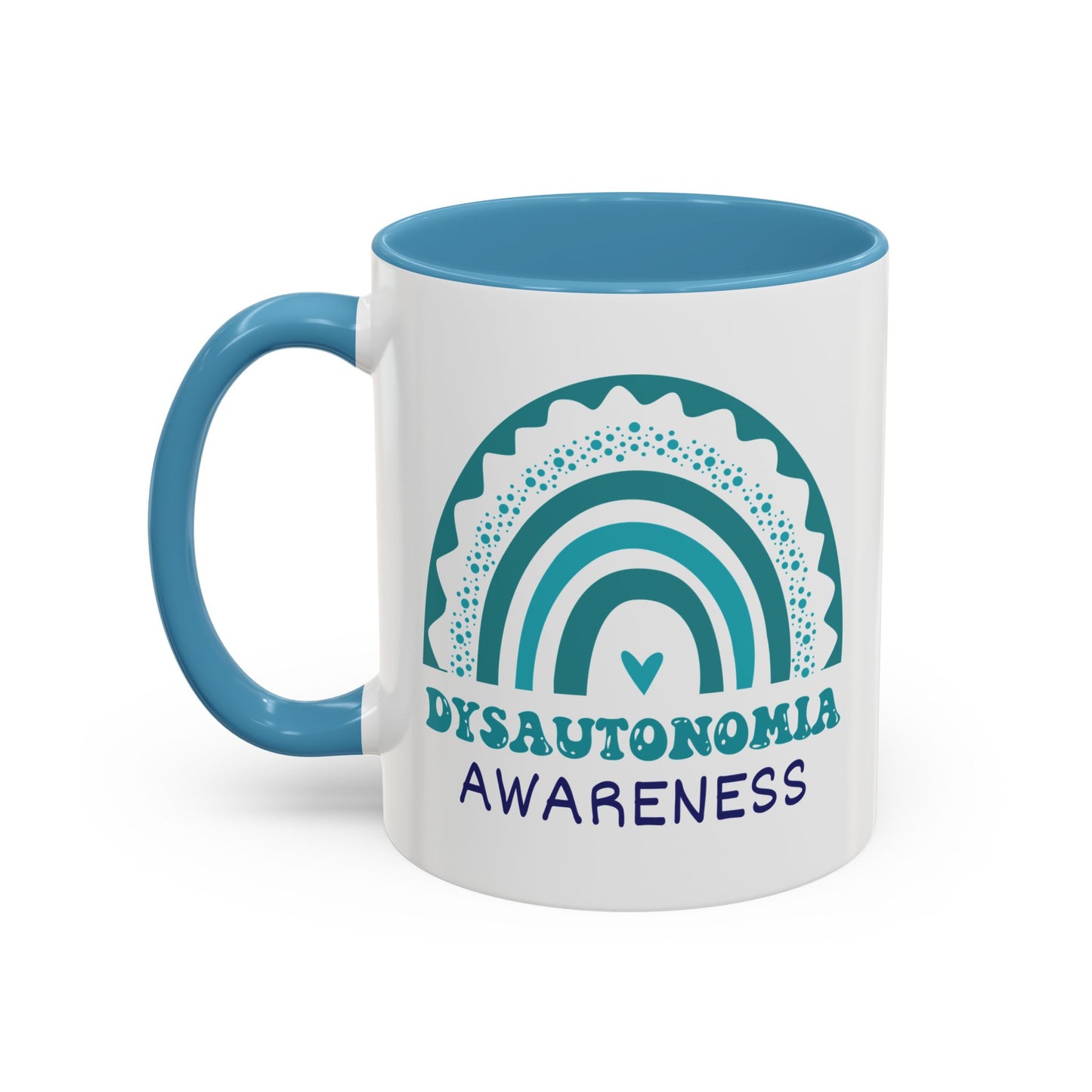 Dysautonomia Big Awareness Rainbow | Lead-free Accent Coffee Mug (11, 15oz)