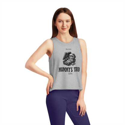 In My Mummy’s Tired Era, Women's Dancer Cropped Tank Top, Printed