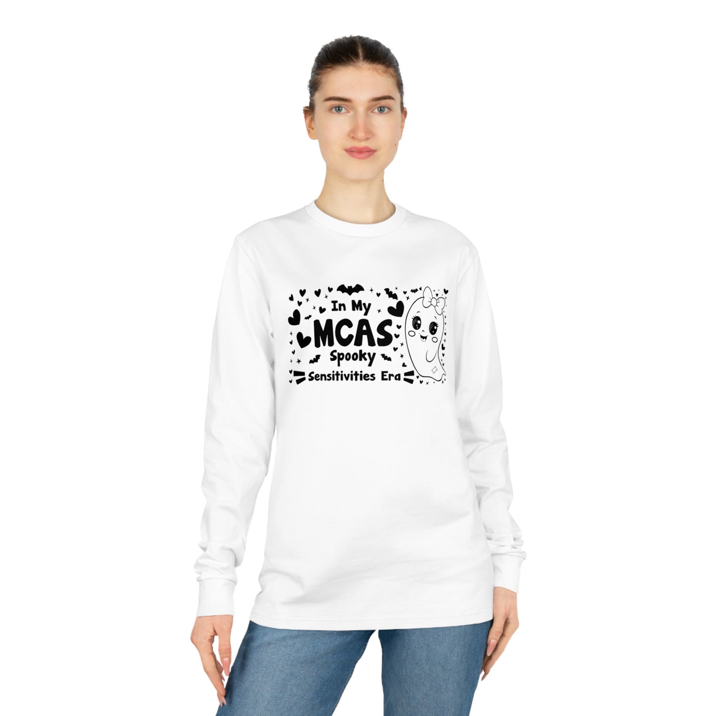 In My MCAS Spooky Sensitivities Era, Unisex Organic Long Sleeve Tee, Printed