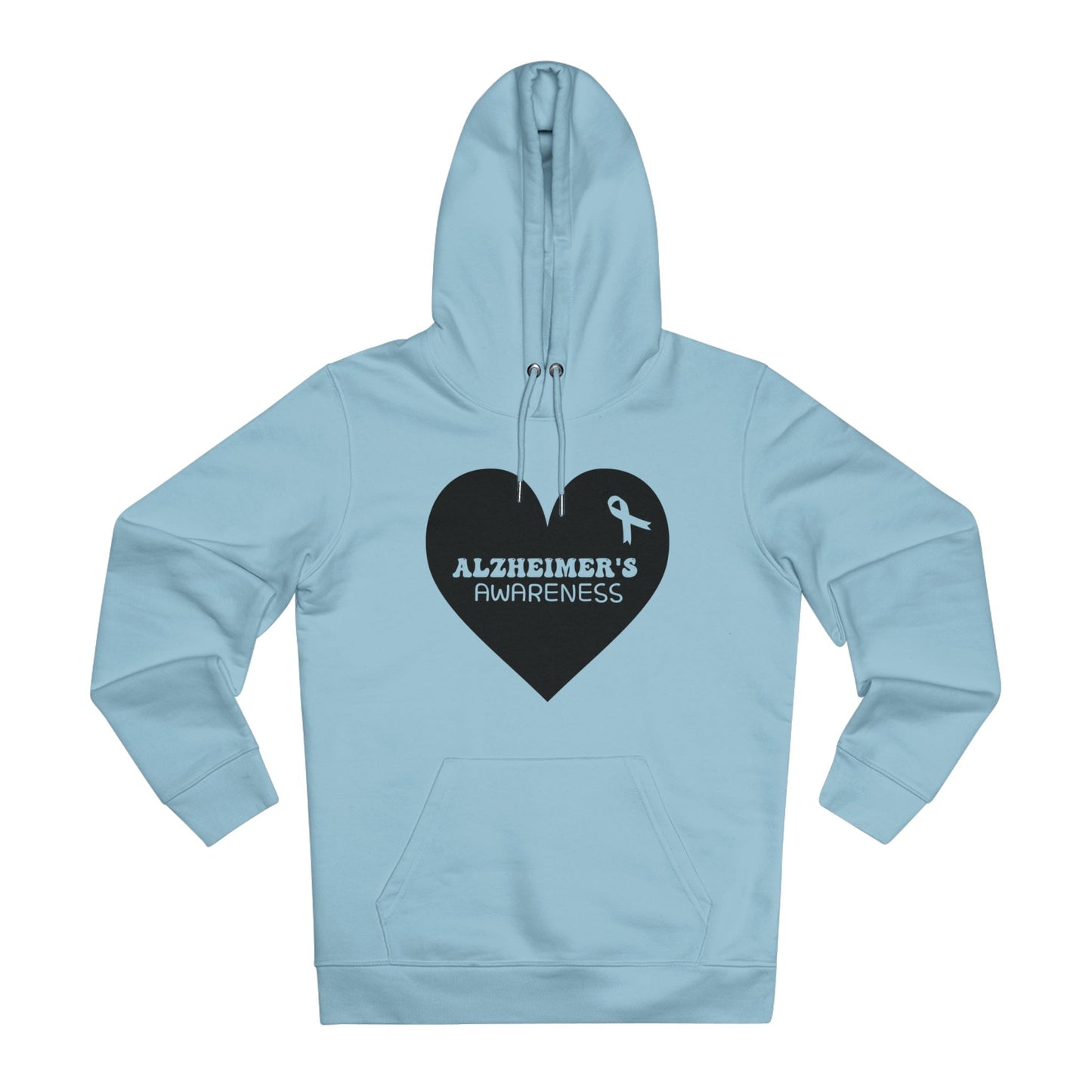 Awareness Heart - Alzheimer's in Pastel Aesthetic | Unisex Heavy Blend Organic Hoodie Sweatshirt