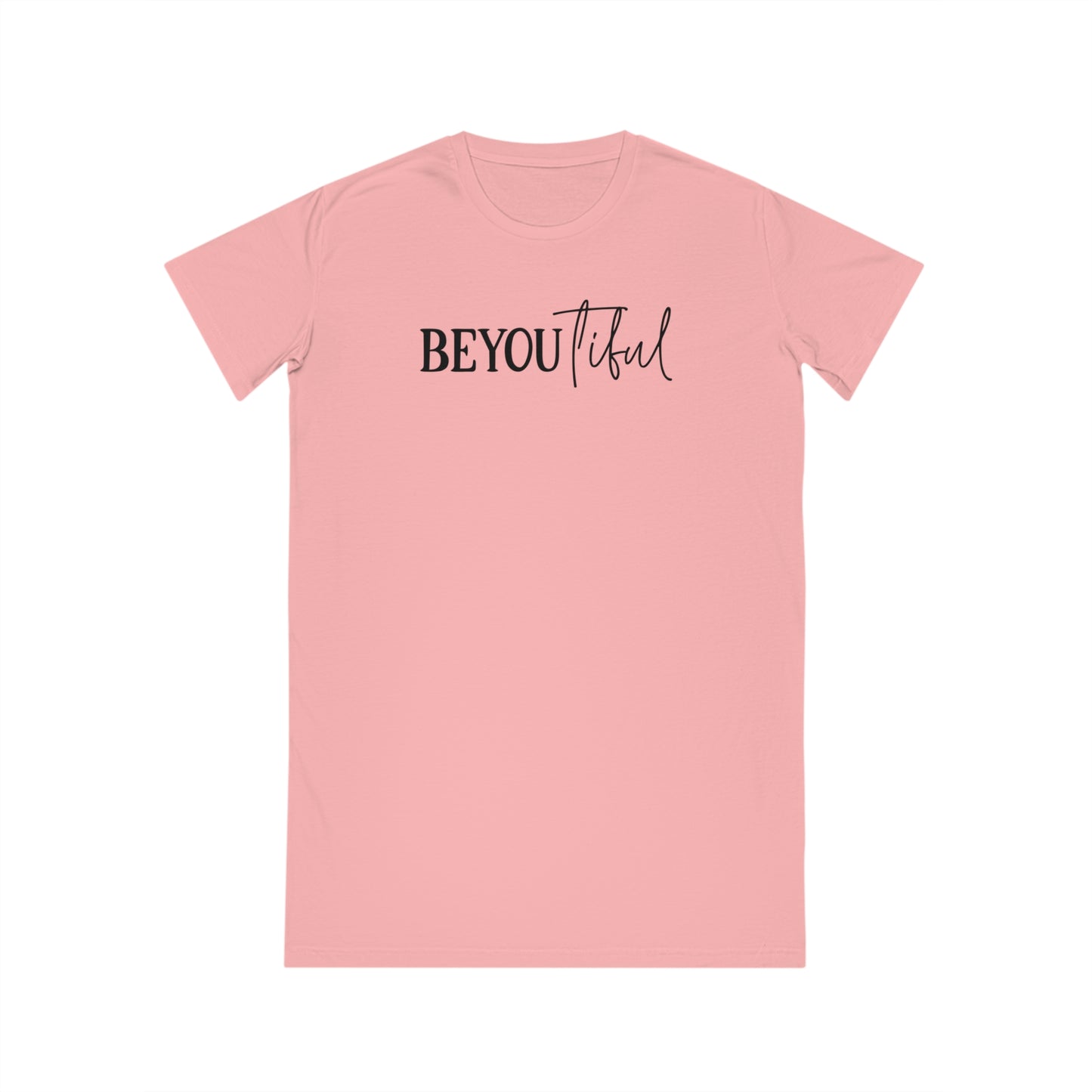 BeYOUtiful, Women's Spinner T-Shirt Dress, Printed