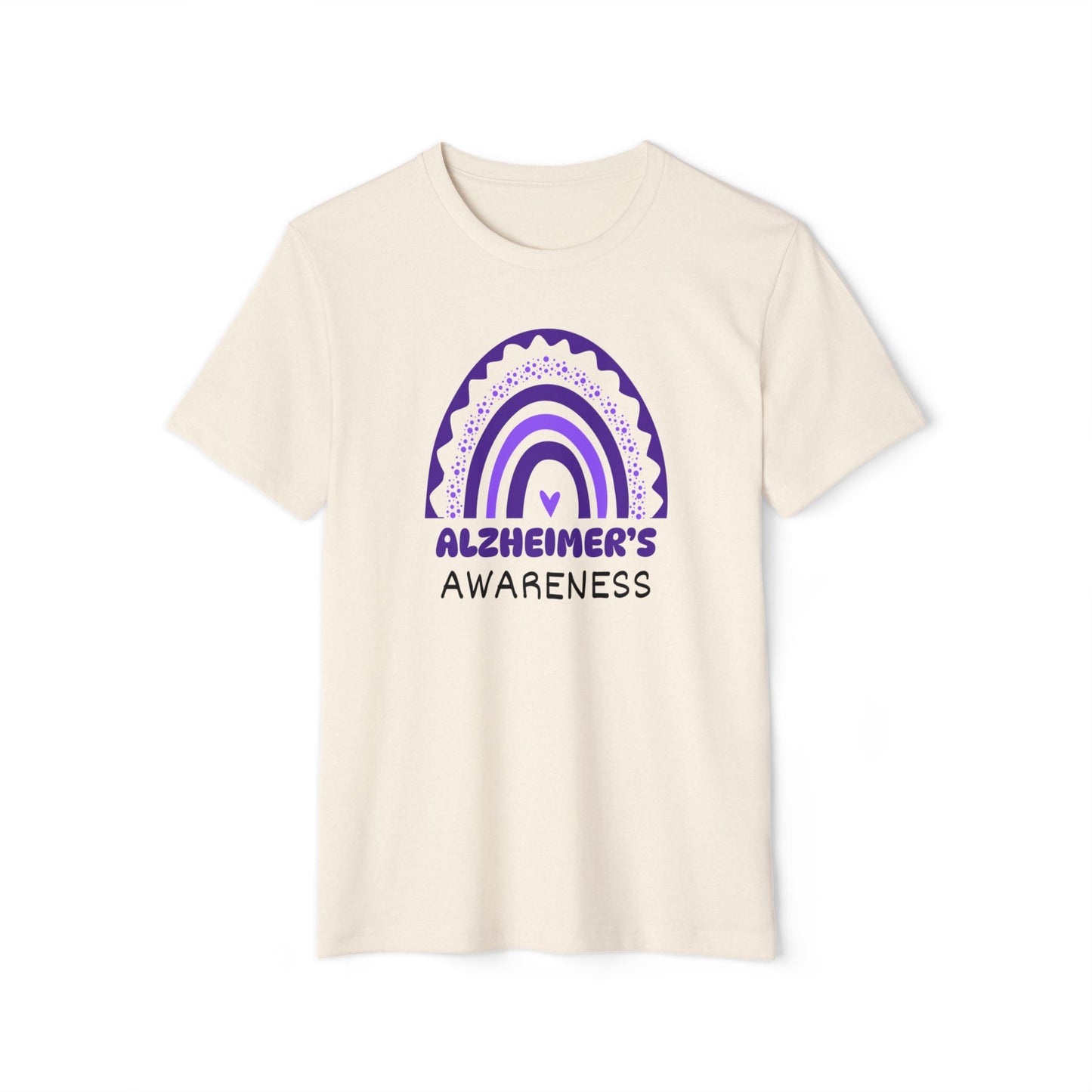 Alzheimer's Disease Big Awareness Rainbow | Lightweight Recycled Unisex T-shirt