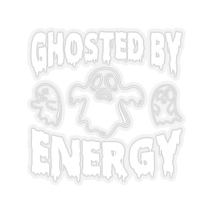 Ghosted by Energy with Spooky Ghosts, Sticker (White)