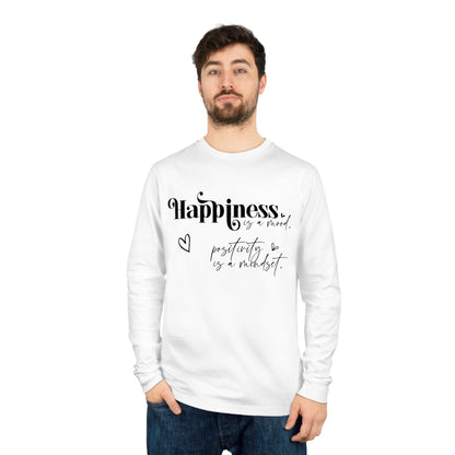 Happiness is a Mood, Unisex Organic Long Sleeve Tee, Printed