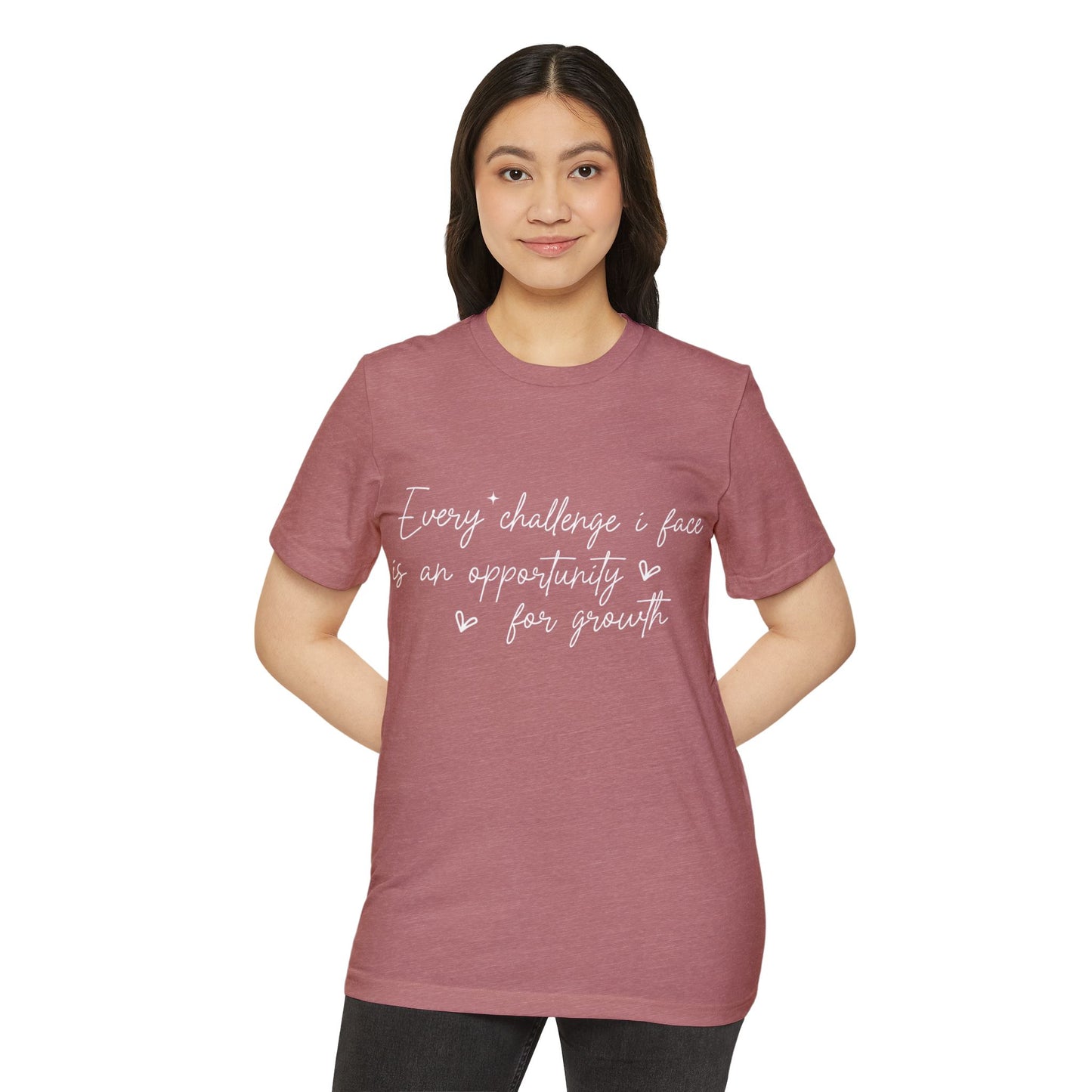 Every Challenge I Face, Unisex Organic Cotton T-shirt, Printed