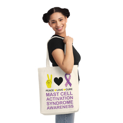 Peace Love Cure - Mast Cell Activation Syndrome, Organic Tote, Printed