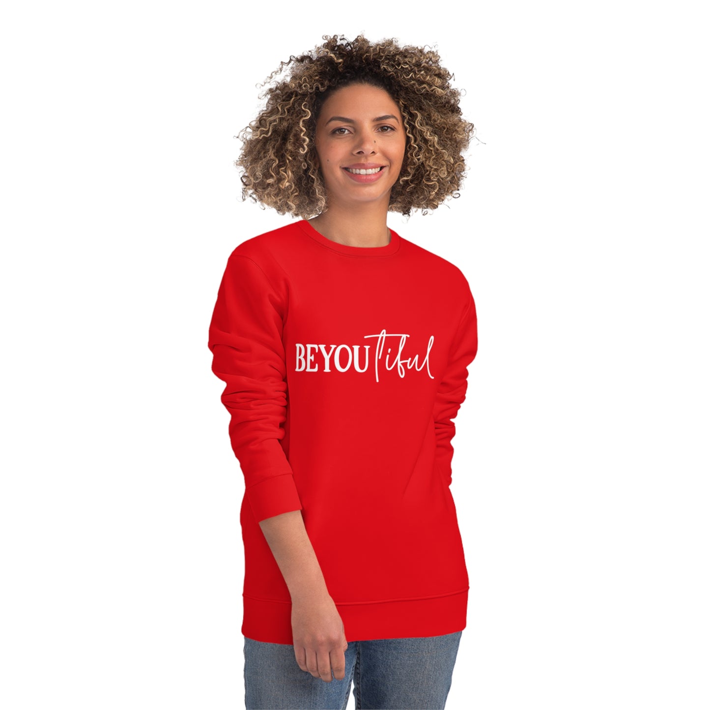 BeYOUtiful, Unisex Organic Sweatshirt, Printed