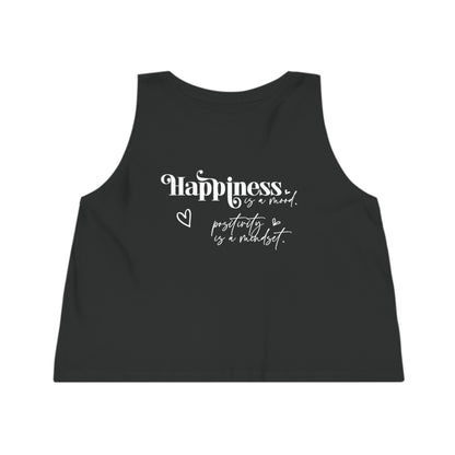 Happiness is a Mood, Women's Dancer Cropped Tank Top