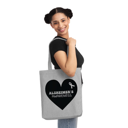 Awareness Heart - Alzheimer's, Organic Tote, Printed