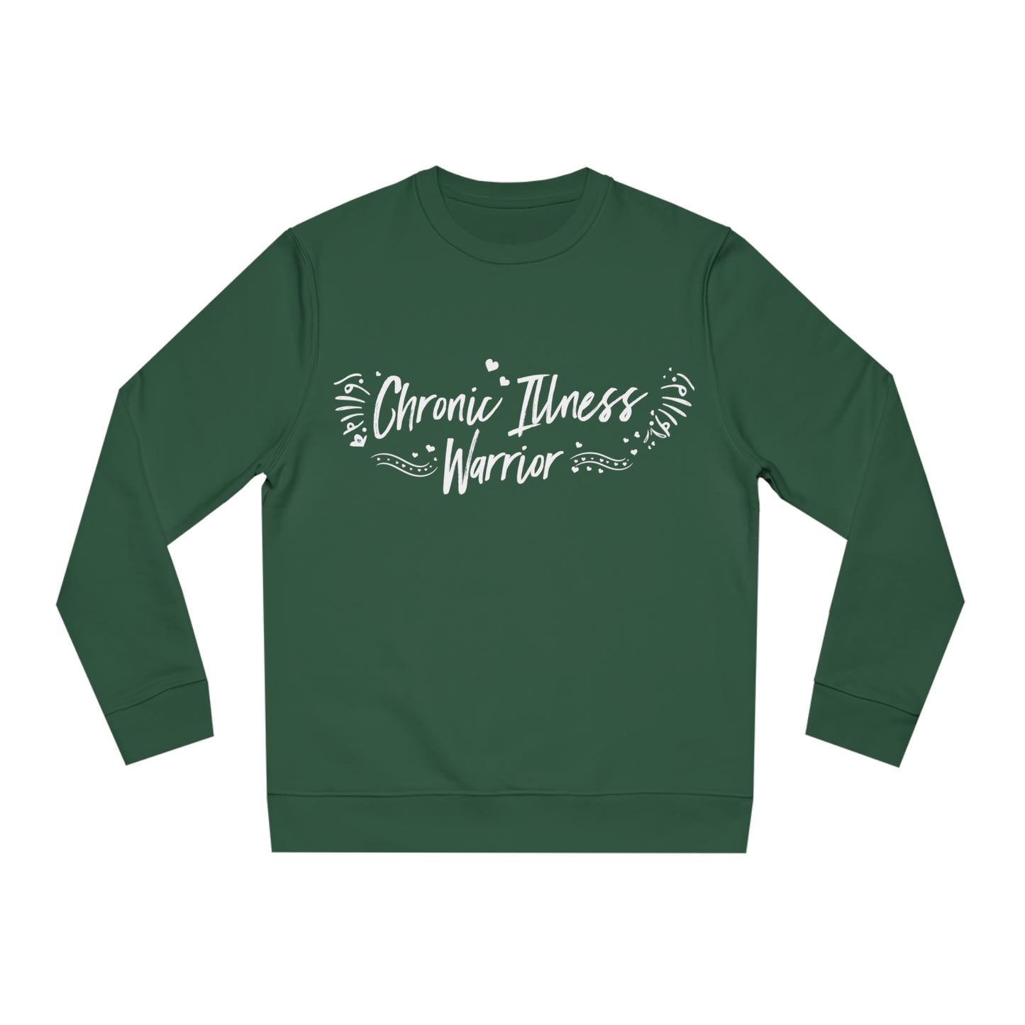 Chronic Illness Warrior, Unisex Organic Sweatshirt, Printed