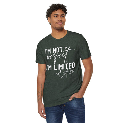 I'm Not Perfect, Unisex Organic Cotton T-shirt, Printed