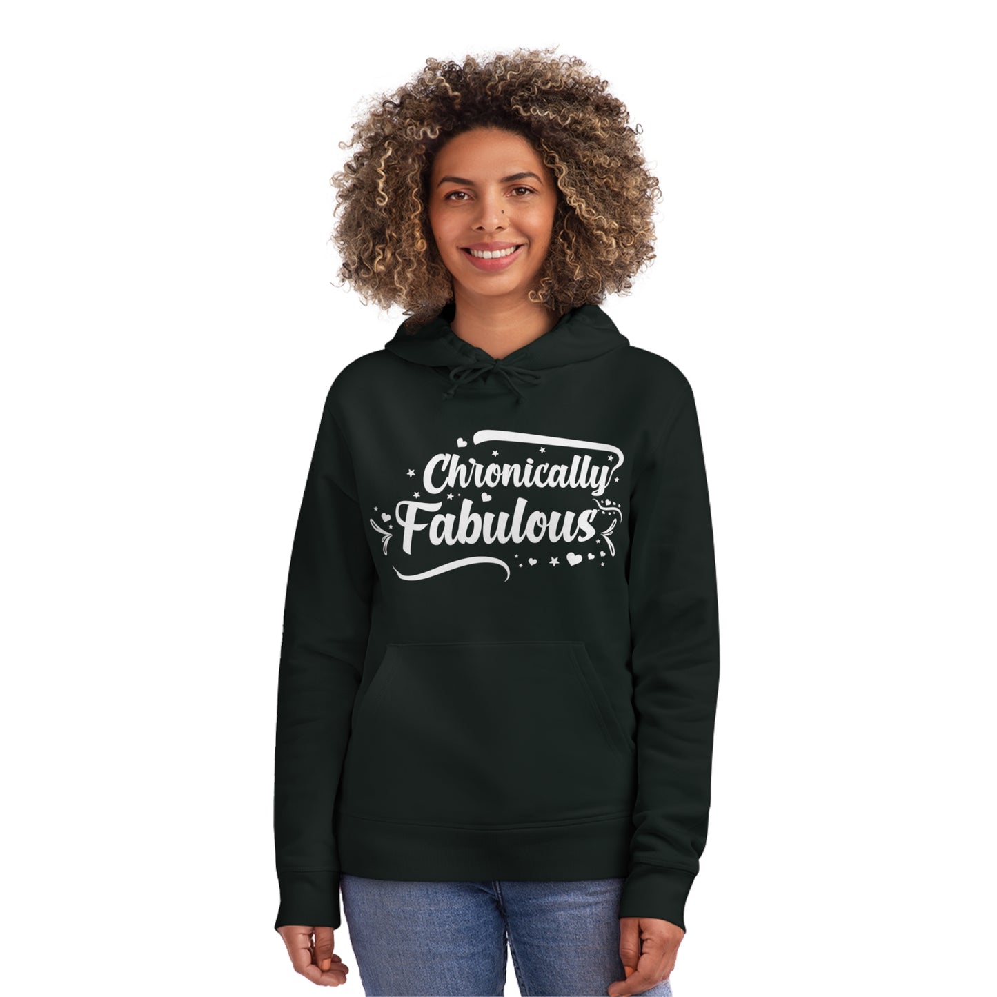 Chronically Fabulous, Unisex Organic Drummer Hoodie, Printed