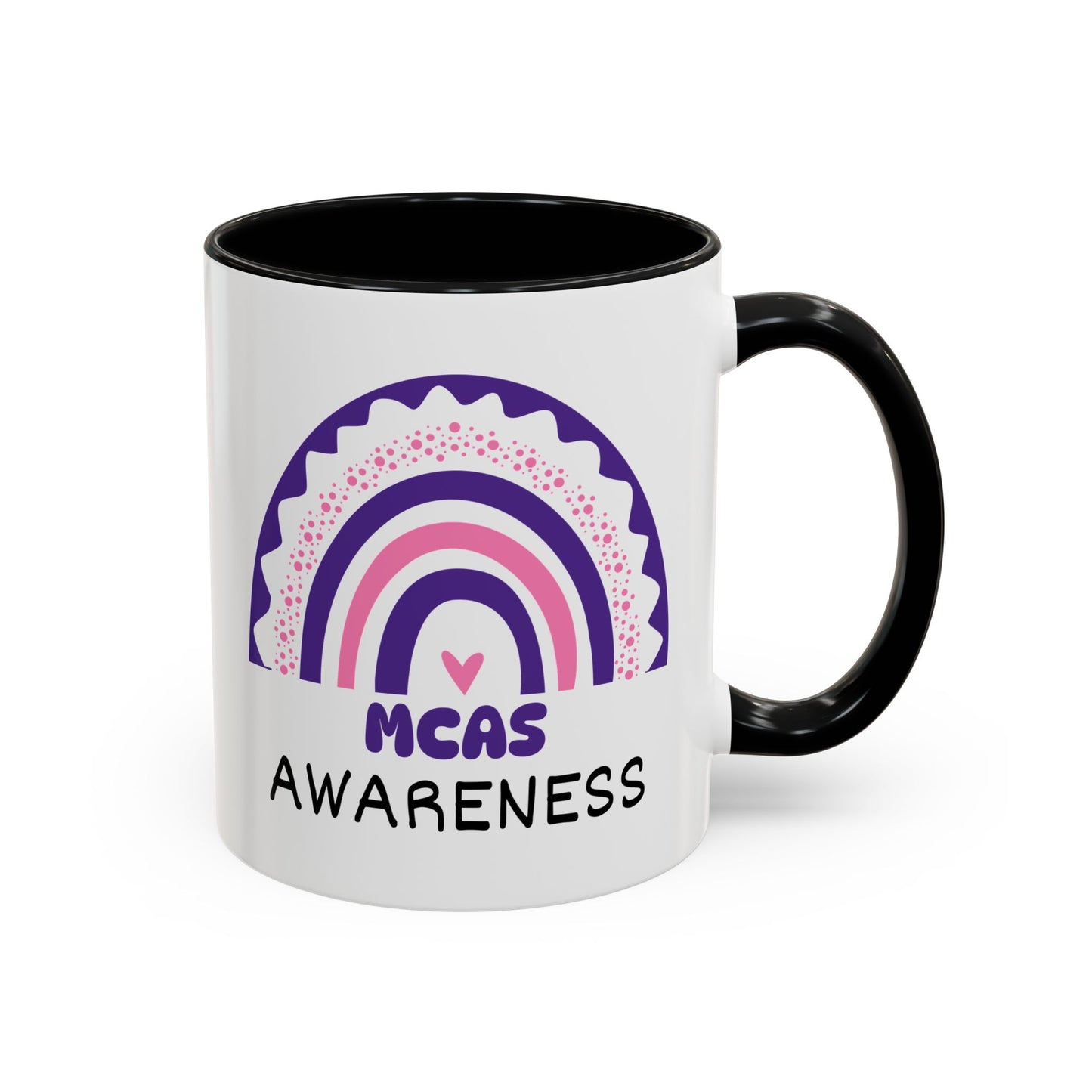 MCAS Big Awareness Rainbow | Lead-free Accent Coffee Mug (11, 15oz)