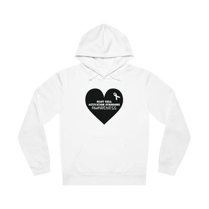 Awareness Heart - Mast Cell Activation Syndrome, Unisex Organic Drummer Hoodie, Printed