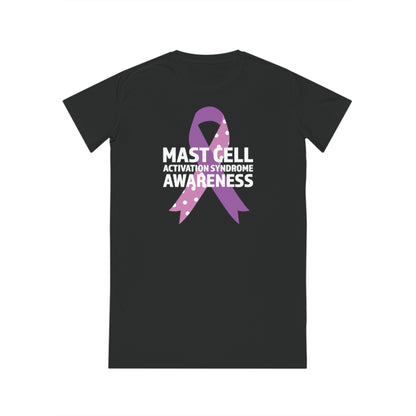 Awareness Ribbon - Mast Cell Activation Syndrome, Women's Spinner T-Shirt Dress, Printed