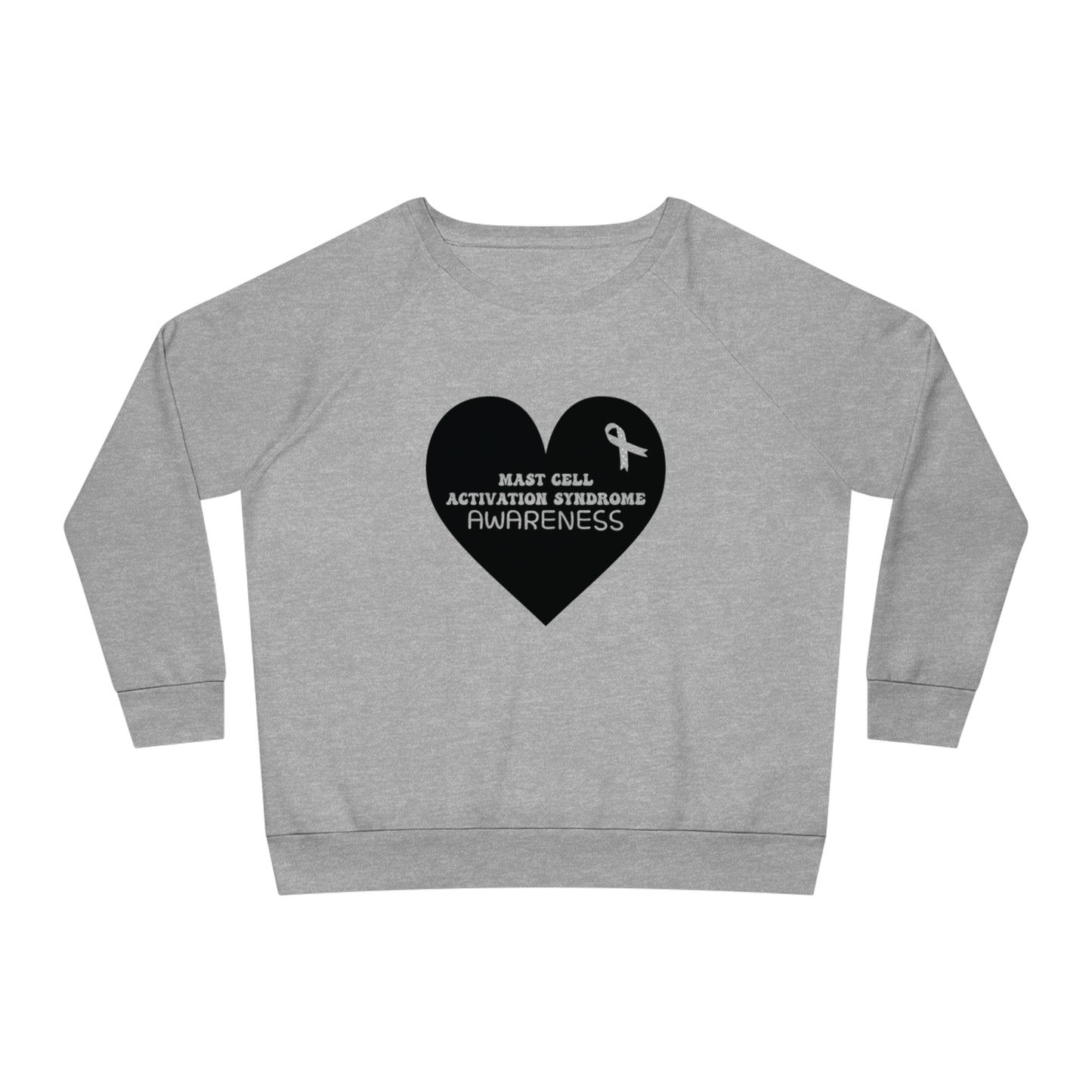 Awareness Heart - Mast Cell Activation Syndrome, Women's Dazzler Relaxed Organic Fit Sweatshirt, Printed