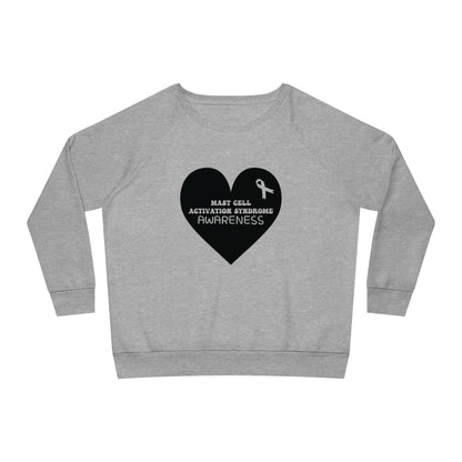 Awareness Heart - Mast Cell Activation Syndrome, Women's Dazzler Relaxed Organic Fit Sweatshirt, Printed