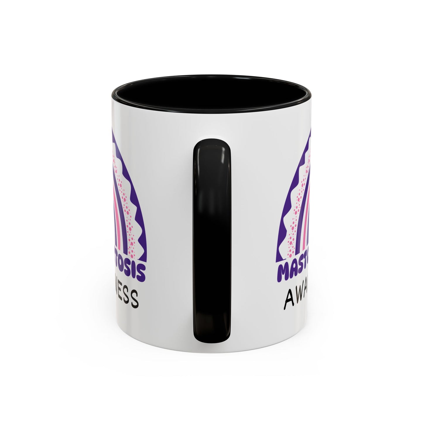 Mastocytosis Big Awareness Rainbow | Lead-free Accent Coffee Mug (11, 15oz)