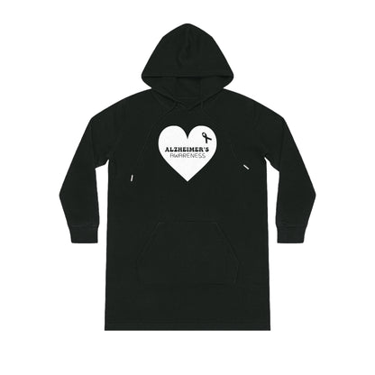 Awareness Heart - Alzheimer's, Women's Streeter Organic Hoodie Dress (Dark), Printed