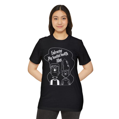 Embracing My Haunted Health Vibes, Unisex Organic Cotton T-shirt, Printed