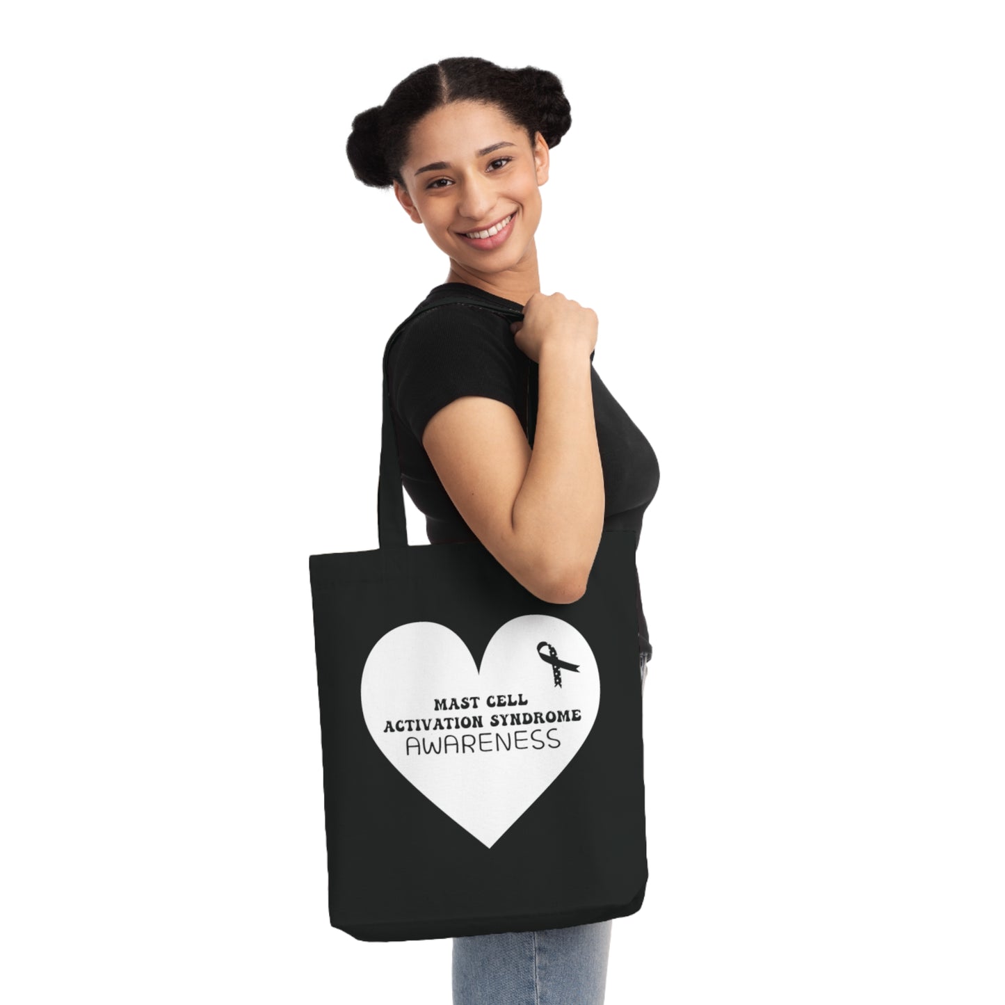 Awareness Heart - Mast Cell Activation Syndrome, Organic Tote, Printed