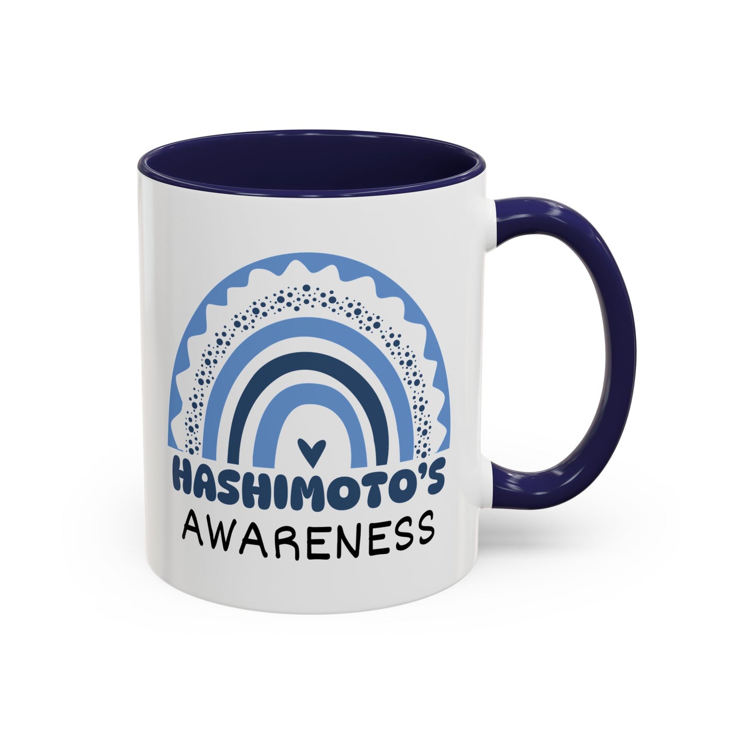 Hashimoto’s Big Awareness Rainbow | Lead-free Accent Coffee Mug (11, 15oz)