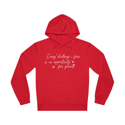 Every Challenge I Face, Unisex Organic Drummer Hoodie, Printed