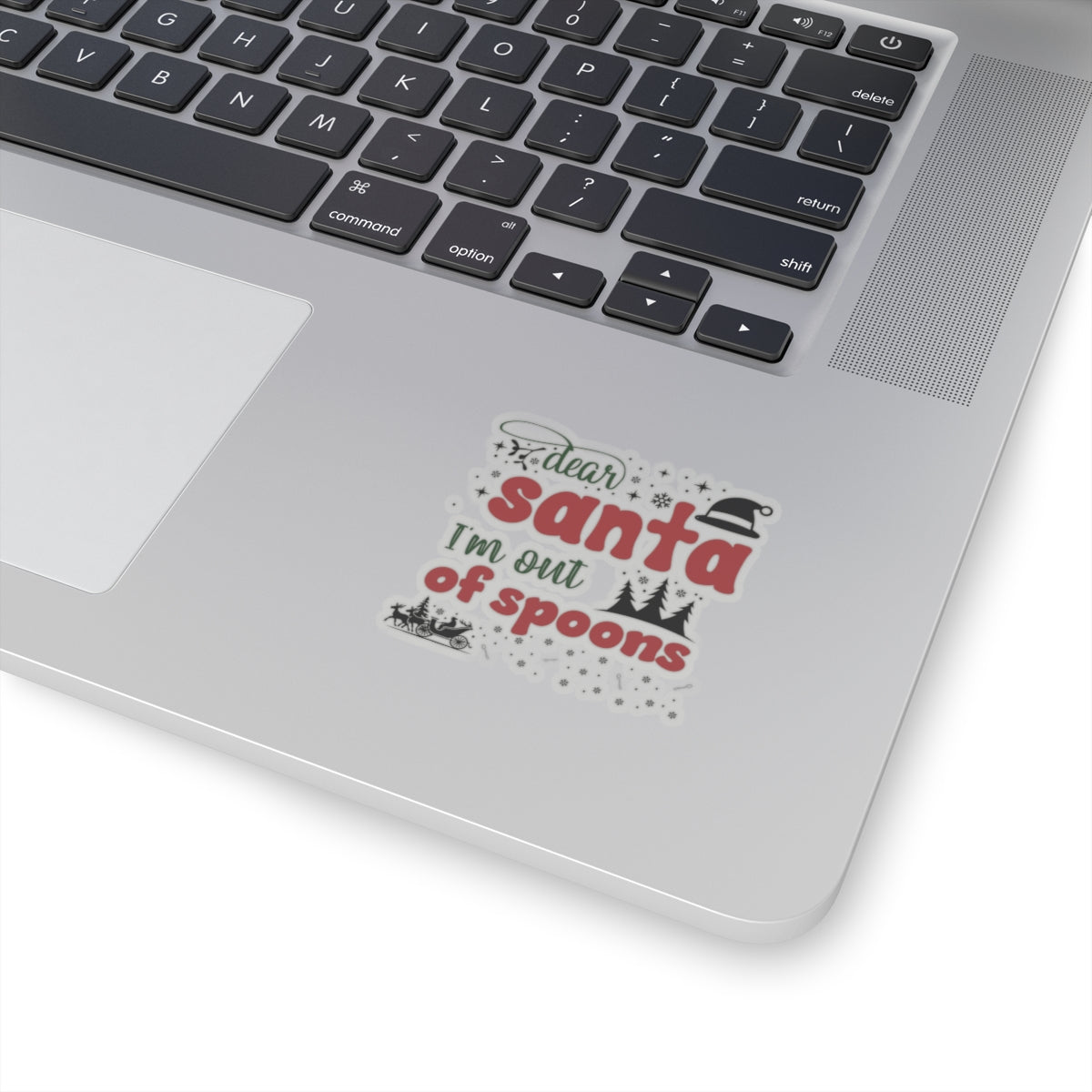 Dear Santa, I’m Out of Spoons | Colorful Vinyl Sticker