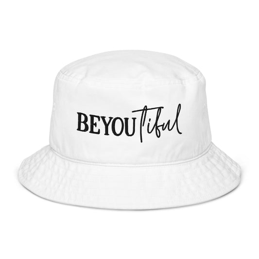 BeYOUtiful, Organic Bucket Hat (Light), Embroidered