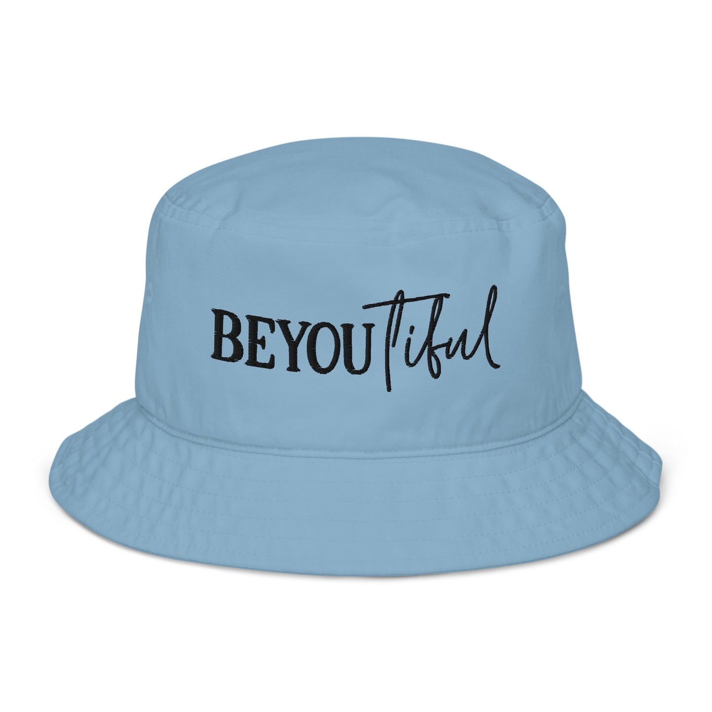 BeYOUtiful, Organic Bucket Hat (Light), Embroidered